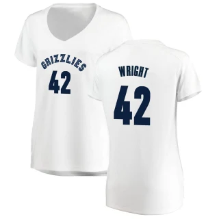 Women's Lorenzen Wright Memphis Grizzlies White Fast Break Jersey - Association Edition