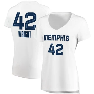 Women's Lorenzen Wright Memphis Grizzlies White Fast Break Jersey - Association Edition