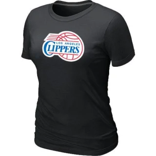 Women's Los Angeles Clippers Black Big & Tall Primary Logo T-Shirt -