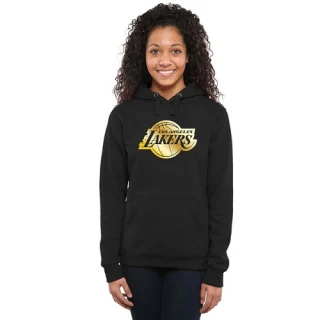 Women's Los Angeles Lakers Gold Collection Ladies Pullover Hoodie - Black