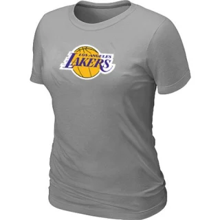 Women's Los Angeles Lakers Grey Big & Tall Primary Logo T-Shirt -