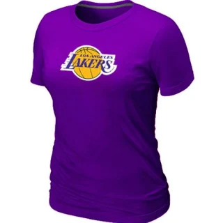 Women's Los Angeles Lakers Purple Big & Tall Primary Logo T-Shirt -