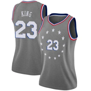 Women's Louis King Philadelphia 76ers Gray Swingman 2018/19 Jersey - City Edition