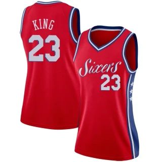 Women's Louis King Philadelphia 76ers Red Swingman Jersey - Statement Edition