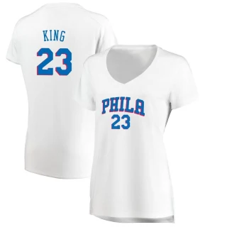 Women's Louis King Philadelphia 76ers White Fast Break Jersey - Association Edition