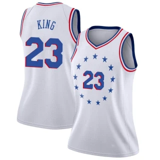 Women's Louis King Philadelphia 76ers White Swingman 2018/19 Jersey - Earned Edition