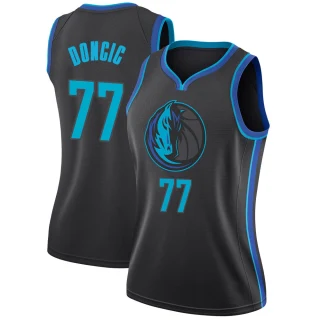 Women's Luka Doncic Dallas Mavericks Anthracite Swingman 2018/19 Jersey - City Edition
