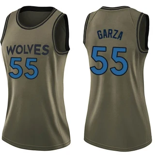 Women's Luka Garza Minnesota Timberwolves Green Swingman Salute to Service Jersey