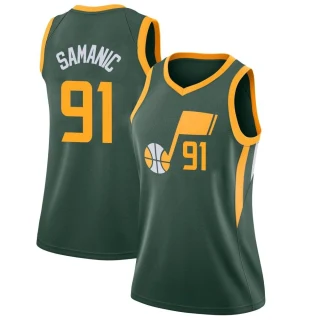 Women's Luka Samanic Utah Jazz Green Swingman 2018/19 Jersey - City Edition