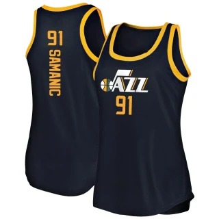Women's Luka Samanic Utah Jazz Navy Fast Break Tank Jersey - Icon Edition