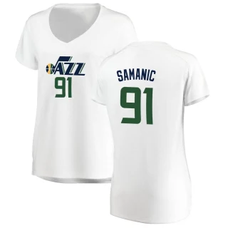Women's Luka Samanic Utah Jazz White Fast Break Jersey - Association Edition