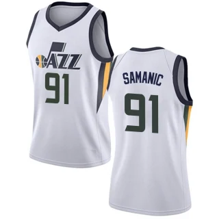 Women's Luka Samanic Utah Jazz White Swingman Jersey - Association Edition