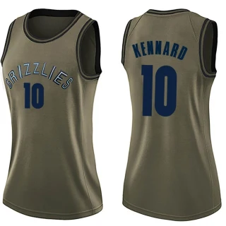 Women's Luke Kennard Memphis Grizzlies Green Swingman Salute to Service Jersey