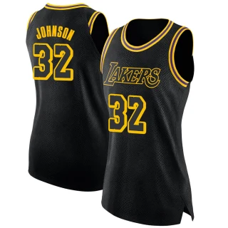 Women's Magic Johnson Los Angeles Lakers Black Swingman Jersey - City Edition
