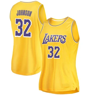 Women's Magic Johnson Los Angeles Lakers Gold Swingman 2018/19 Jersey - Icon Edition