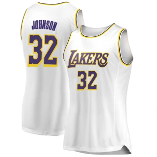 Women's Magic Johnson Los Angeles Lakers White Swingman 2018/19 Jersey - Association Edition
