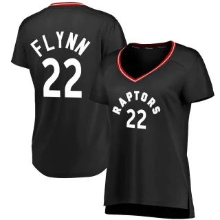Women's Malachi Flynn Toronto Raptors Black Fast Break Jersey - Iconic Edition