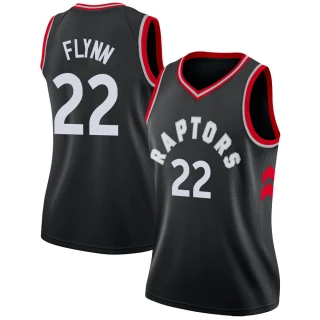 Women's Malachi Flynn Toronto Raptors Black Swingman Jersey - Statement Edition
