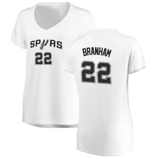 Women's Malaki Branham San Antonio Spurs White Fast Break Jersey - Association Edition