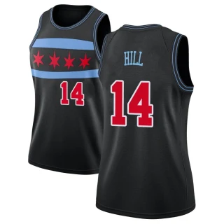 Women's Malcolm Hill Chicago Bulls Black Swingman 2018/19 Jersey - City Edition