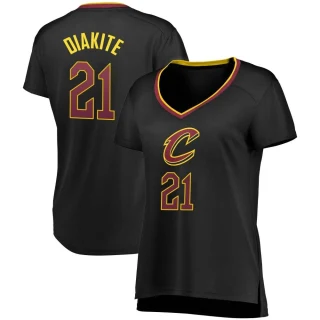 Women's Mamadi Diakite Cleveland Cavaliers Black Fast Break Jersey - Statement Edition