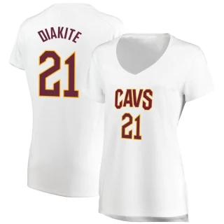 Women's Mamadi Diakite Cleveland Cavaliers White Fast Break Jersey - Association Edition
