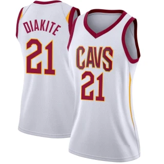 Women's Mamadi Diakite Cleveland Cavaliers White Swingman Jersey - Association Edition