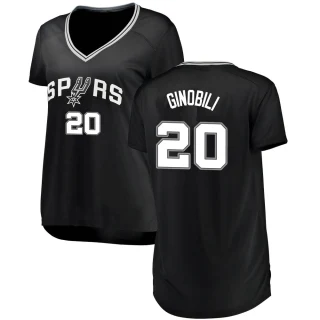 Women's Manu Ginobili San Antonio Spurs Black Fast Break Jersey - Icon Edition