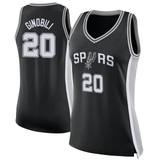 Women's Manu Ginobili San Antonio Spurs Black Swingman Jersey - Icon Edition