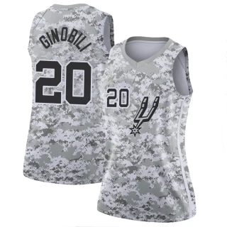 Women's Manu Ginobili San Antonio Spurs White Swingman 2018/19 Jersey - Earned Edition