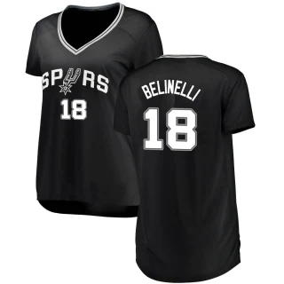 Women's Marco Belinelli San Antonio Spurs Black Fast Break Jersey - Icon Edition