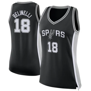 Women's Marco Belinelli San Antonio Spurs Black Swingman Jersey - Icon Edition