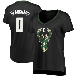 Women's MarJon Beauchamp Milwaukee Bucks Black Fast Break Jersey - Statement Edition