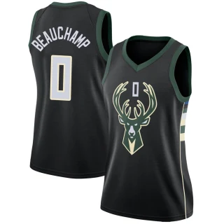 Women's MarJon Beauchamp Milwaukee Bucks Black Swingman Jersey - Statement Edition