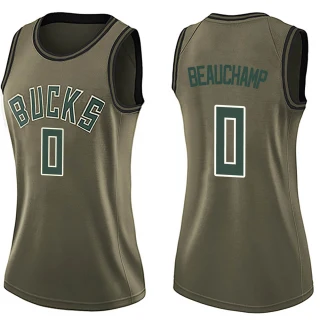 Women's MarJon Beauchamp Milwaukee Bucks Green Swingman Salute to Service Jersey