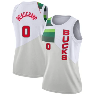 Women's MarJon Beauchamp Milwaukee Bucks White Swingman 2018/19 Jersey - Earned Edition