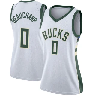 Women's MarJon Beauchamp Milwaukee Bucks White Swingman Jersey - Association Edition