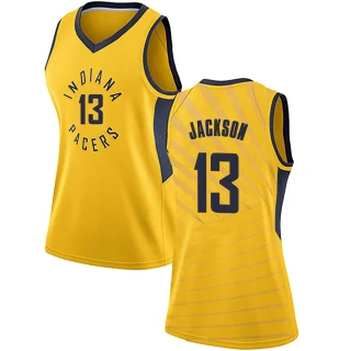 Women's Mark Jackson Indiana Pacers Gold Swingman Jersey - Statement Edition