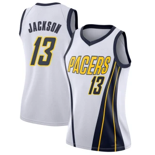 Women's Mark Jackson Indiana Pacers White Swingman 2018/19 Jersey - Earned Edition