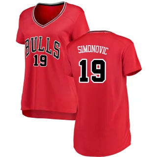 Women's Marko Simonovic Chicago Bulls Red Swingman Jersey - Icon Edition