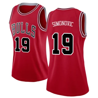Women's Marko Simonovic Chicago Bulls Red Swingman Jersey - Icon Edition