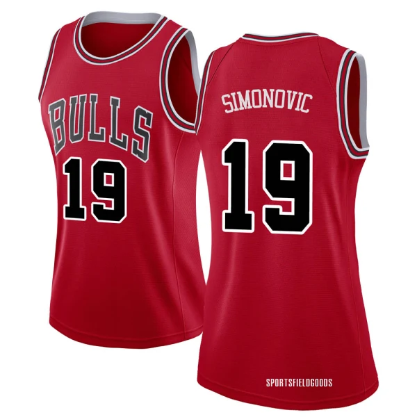 Women's Marko Simonovic Chicago Bulls Red Swingman Jersey - Icon Edition