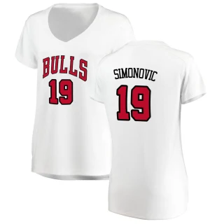 Women's Marko Simonovic Chicago Bulls White Fast Break Jersey - Association Edition
