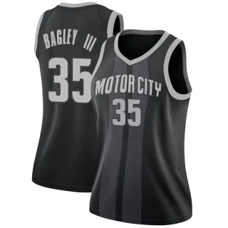 Women's Marvin Bagley III Detroit Pistons Black Swingman 2018/19 Jersey - City Edition
