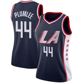 Women's Mason Plumlee Los Angeles Clippers Navy Swingman 2018/19 Jersey - City Edition
