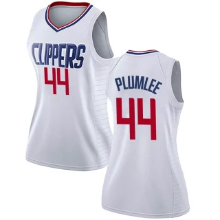 Women's Mason Plumlee Los Angeles Clippers White Swingman Jersey - Association Edition