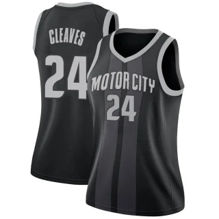 Women's Mateen Cleaves Detroit Pistons Black Swingman 2018/19 Jersey - City Edition