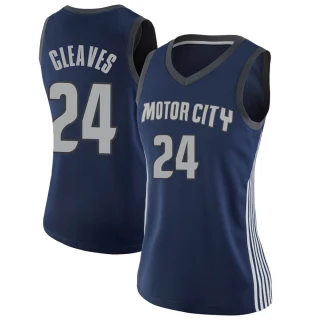 Women's Mateen Cleaves Detroit Pistons Navy Swingman Jersey - City Edition