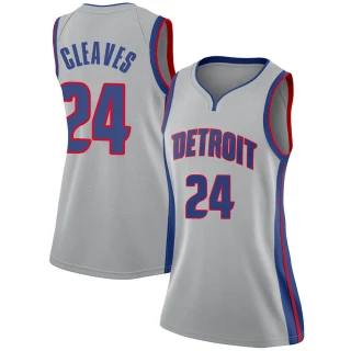 Women's Mateen Cleaves Detroit Pistons Swingman Silver Jersey - Statement Edition