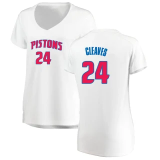 Women's Mateen Cleaves Detroit Pistons White Fast Break Jersey - Association Edition
